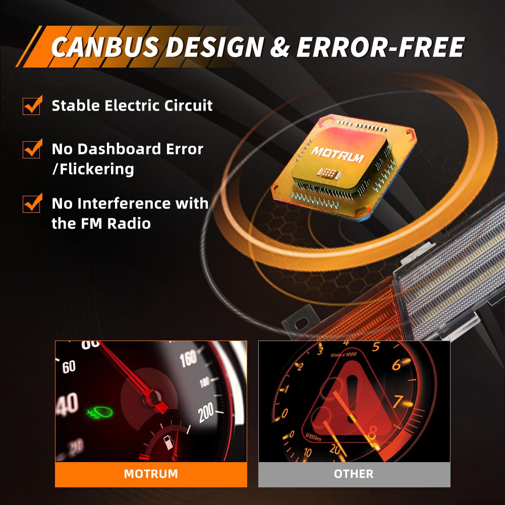 2X Amber Dynamic LED Front Turn Signal Side Marker Lights For 84-87 Corvette C4