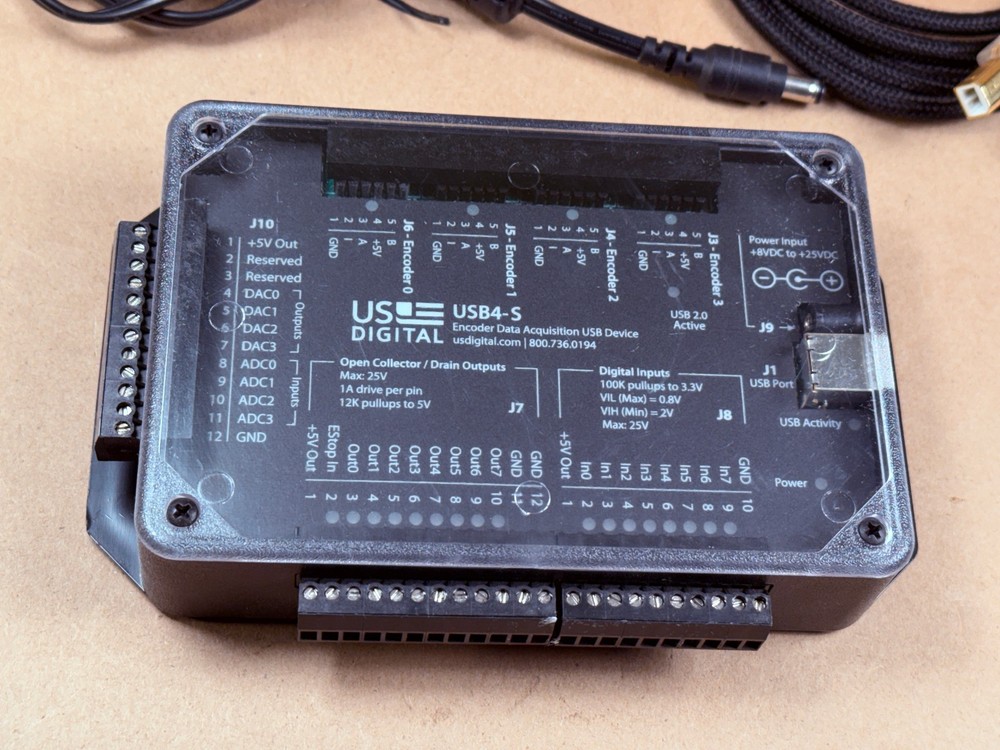 US Digital USB4-S Encoder Data Acquisition Device with Power & USB Cable