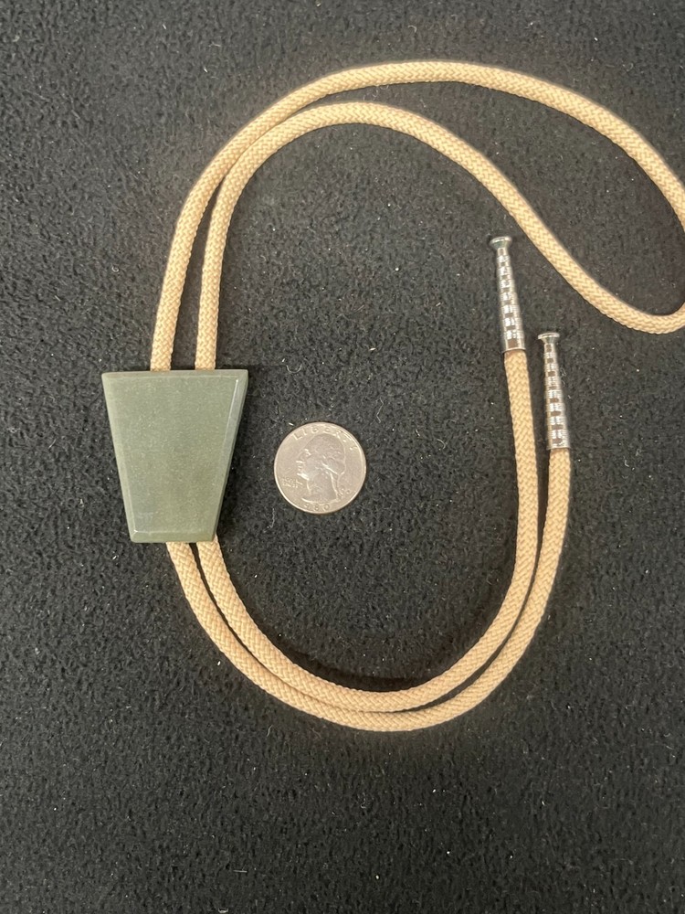 Solid Green Jasper Western Bolo Tie