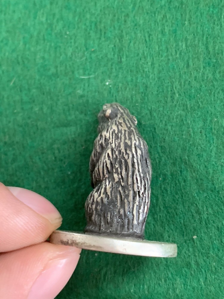 Hallmarked 1873 84 Russian Solid Silver Beaver Statue