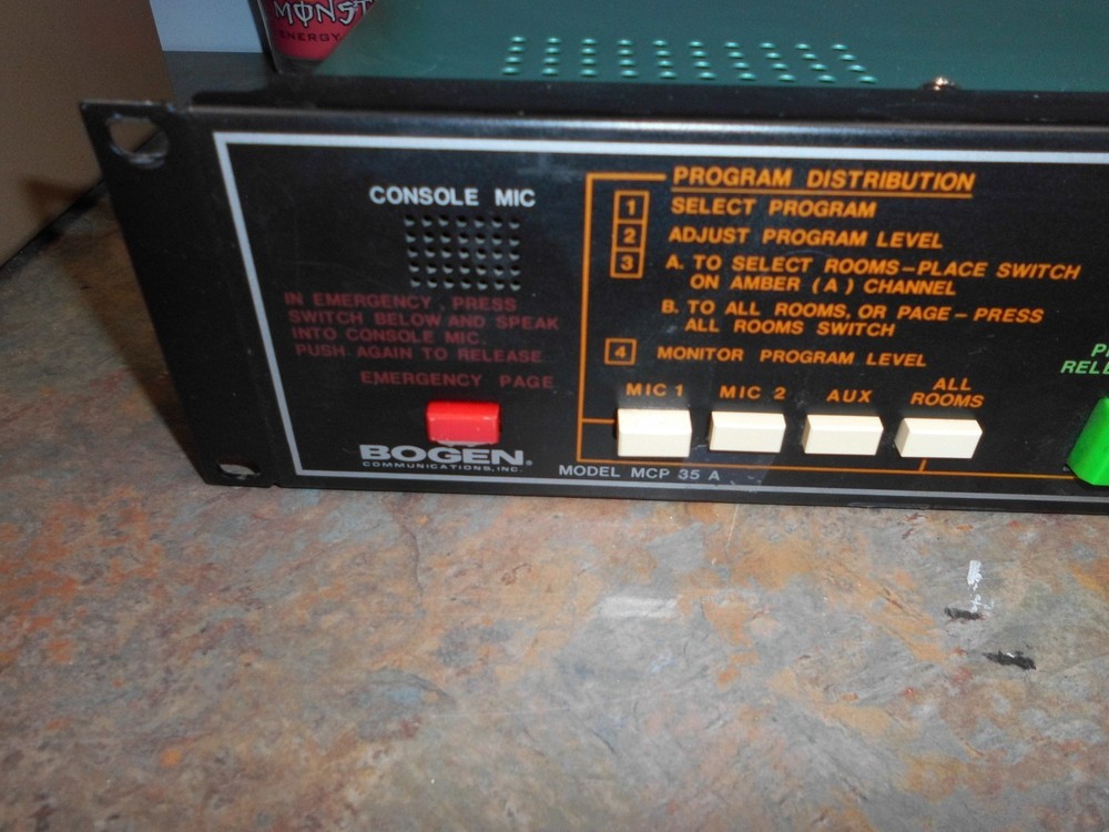 Bogen MCP35A Intercom Console Master Controller/Control Panel #413
