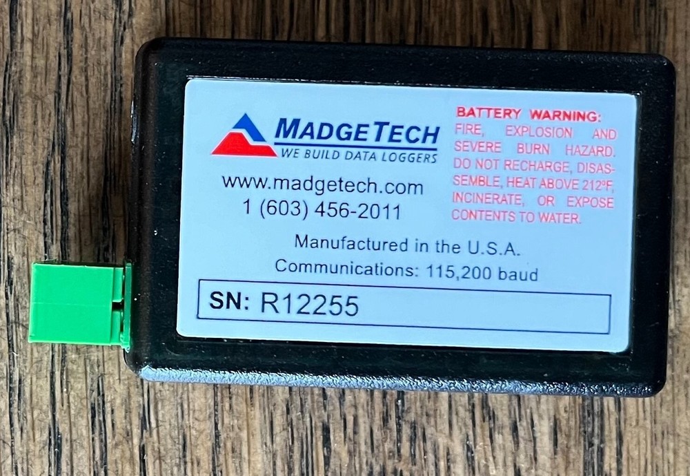 Madgetech Volt101A 15V DC Voltage Data Logger