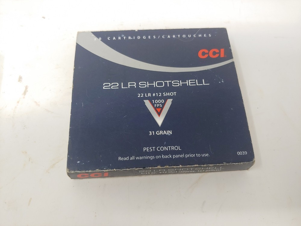 CCI .22 Long Shotshell Empty Box