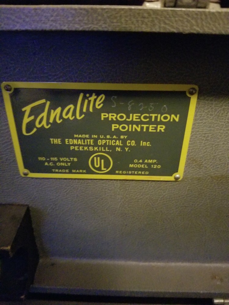 Vintage EdnaLite 120 Projector Light Pointer With Case Early Teaching Tool