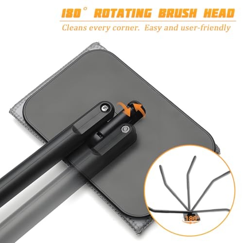 Car Windshield Cleaning Tool, Vehicle Window Cleaner with Extendable 2 Pads