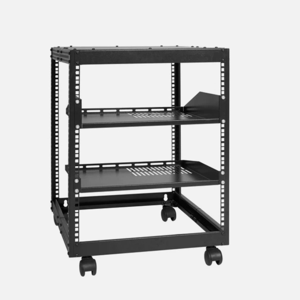 12U 4 Post Open Frame Server Rack Network Enclosure 23''-40'' Adjustable