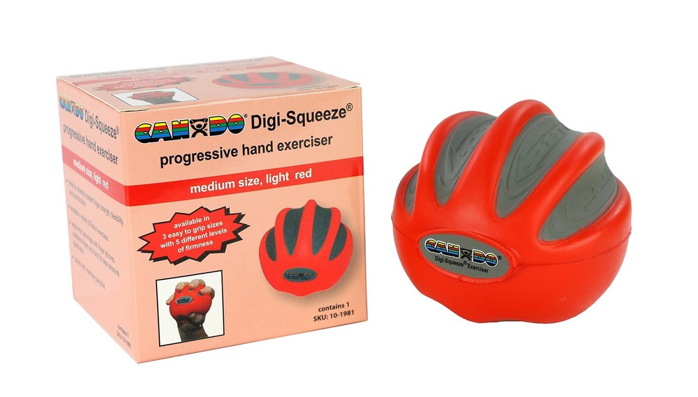 Cando-29860 Digi-Squeeze Hand Exerciser, Medium, Red: Light