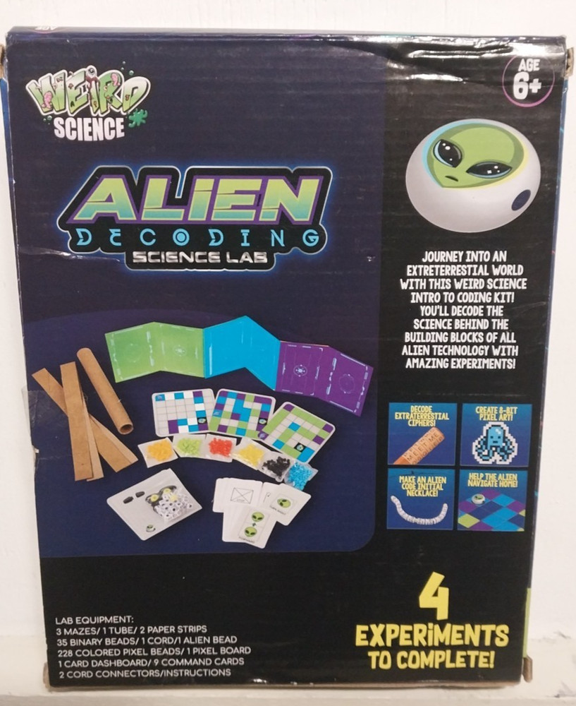 Weird Science Alien Decoding Science Lab-4 experiments to complete age 6+ -NEW