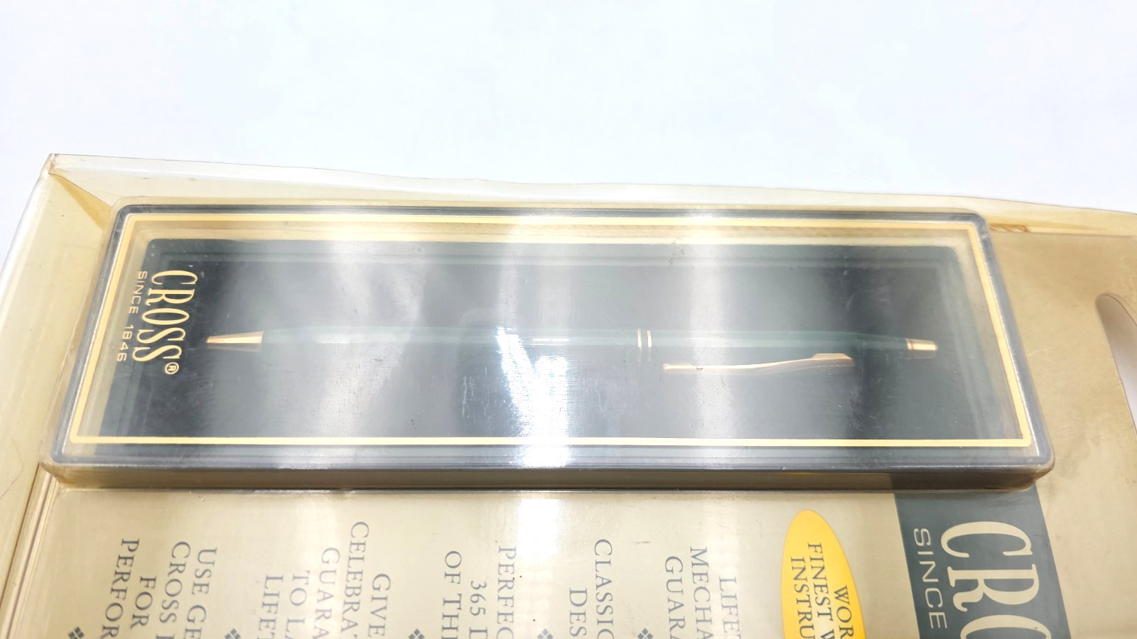 Cross Classic Century Double Banded Ballpoint Pen Green w/Gold Trim