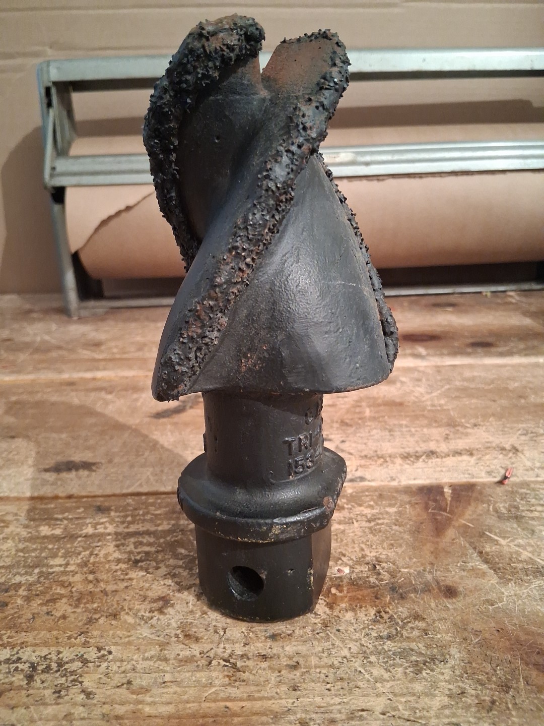 Tri Flow Auger Pilot Bit Carbide Hardface Cat Pengo Fluted 153-4093 NOS