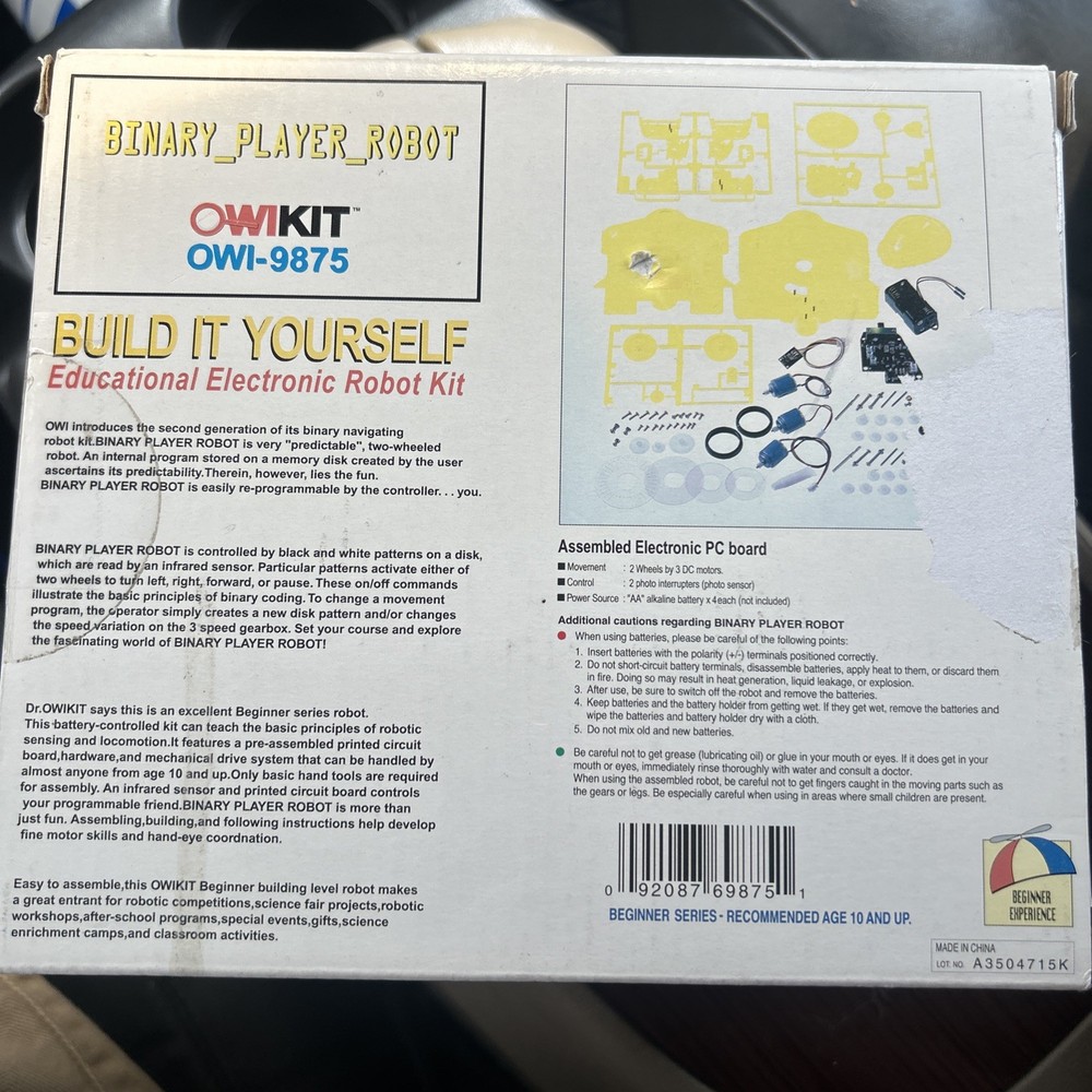 ROBOTIKITS Binary Player Robot OWI-9875 New