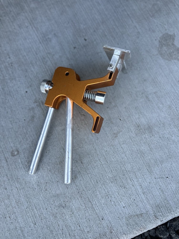 Pistol Grip Setting Tool – Orange Anodized Aluminum, Spring-Loaded Trigger