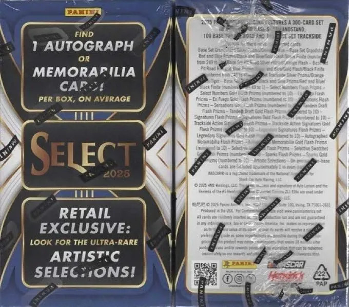 Panini 2025 Select NASCAR Blaster 1 Auto or Mem Per Box
