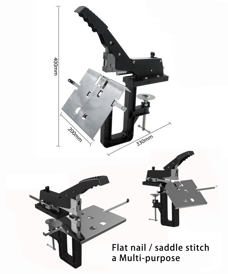 Office Manual Stapler Paper Book Binding Machine Dual-use Flat/Saddle Stapler..