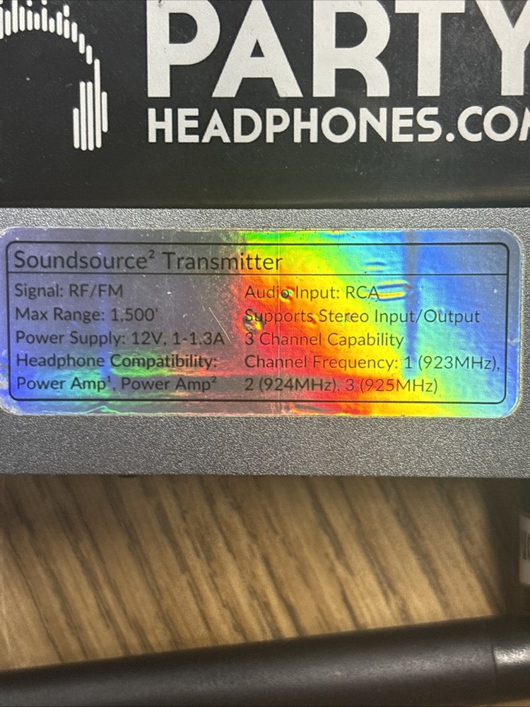 Silent Disco Transmitter Party Headphones RF/FM Soundsource Transmitter