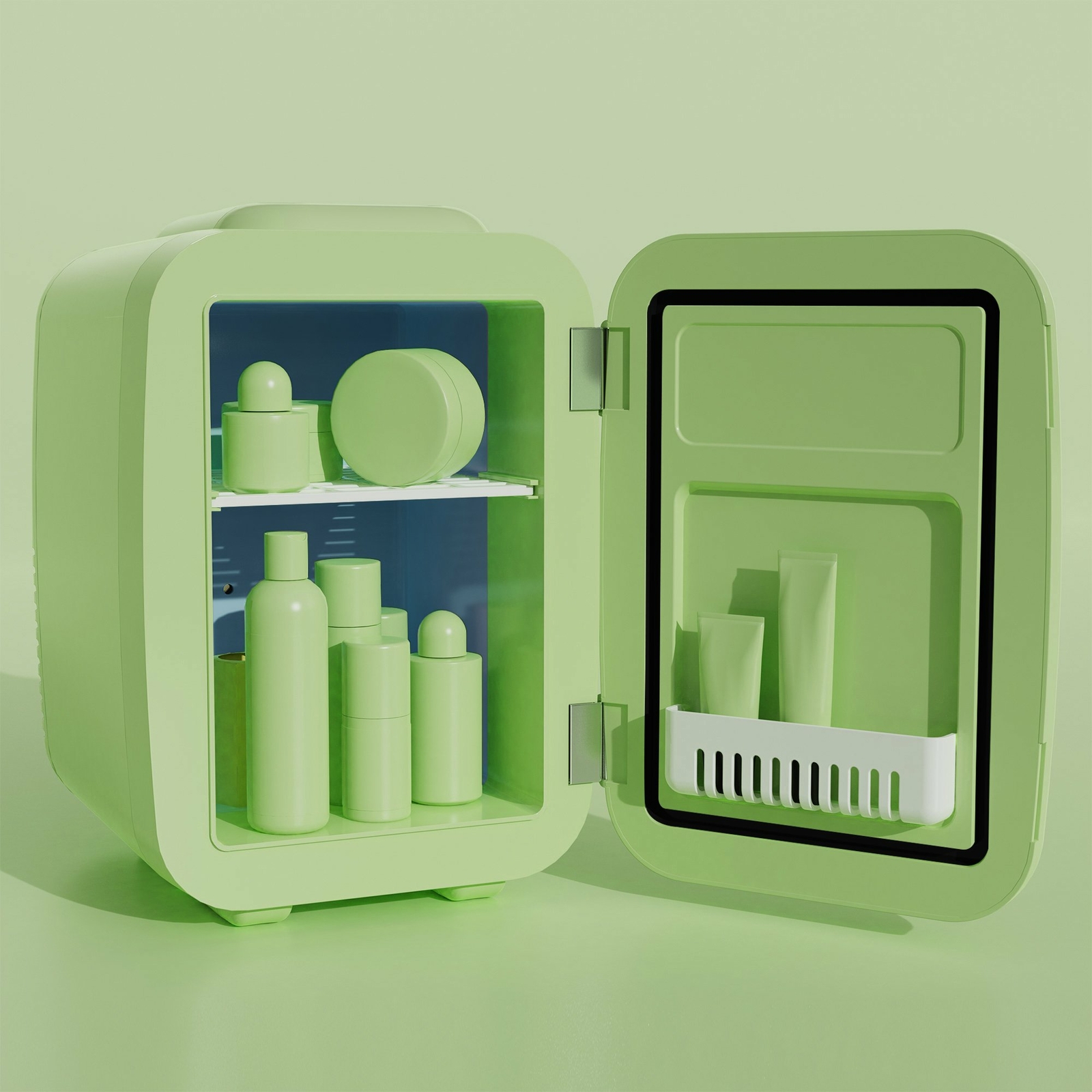 CAYNEL Mini Fridge Portable Cooler Warmer Makeup Skincare Refrigerator 4L