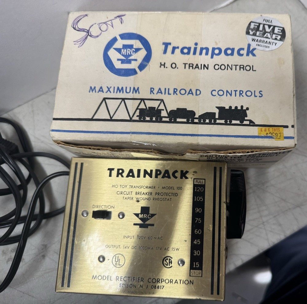VINTAGE Trainpack GOLD HO Transformer Model Rectifier Co.with Box