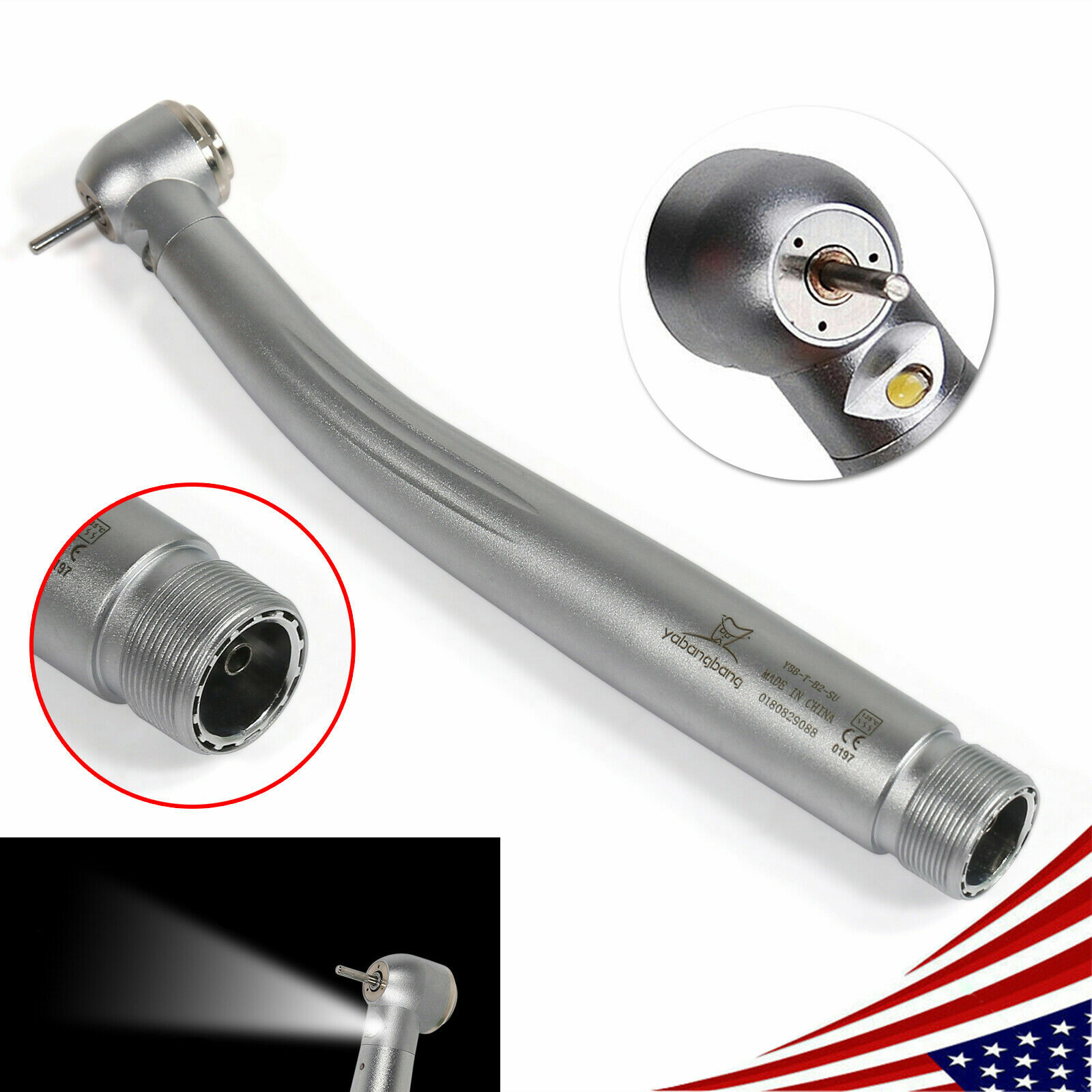 1-10 Yabangbang Dental LED E-generator / High Speed Handpiece 4/2 Hole NSK Style