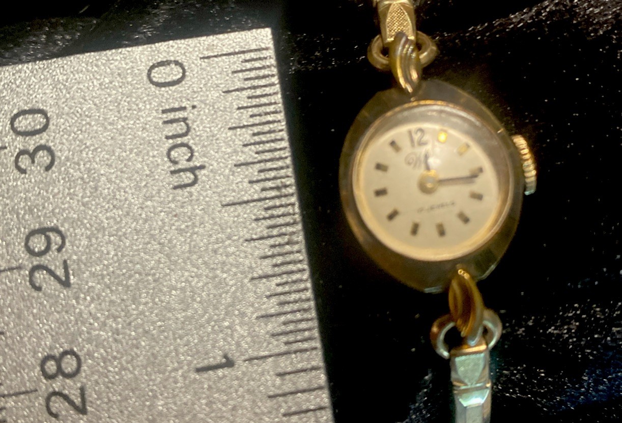 Vtg. WELLS 60's 17 Jewel Ladies Wrist Watch Working