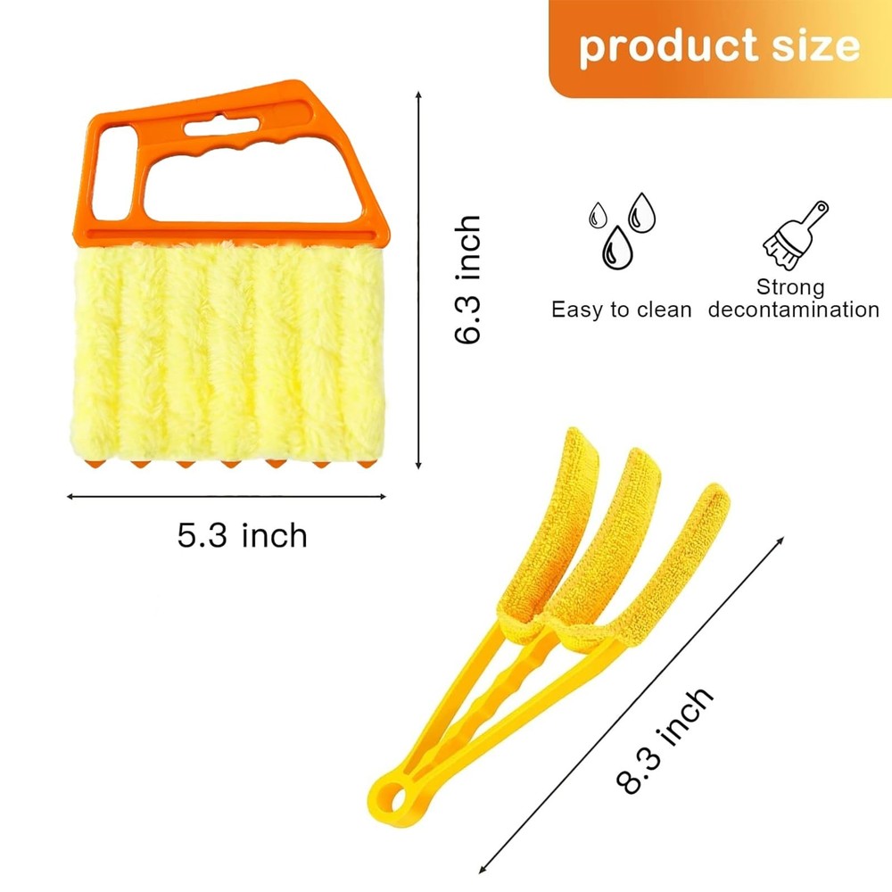 AOCEAN 4 Pcs Blind Cleaner Duster Tool 7-Finger Dusting Cleaner Tool for Wind...