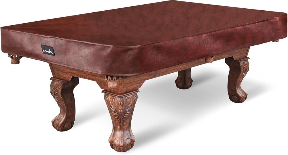 Leatherette Billiard Table Protector - Brown