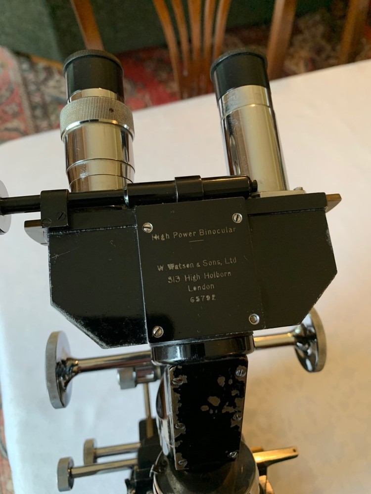 Vintage Watson Bactil Mono & Binocular Research Microscope #65792 - c1938, Cased