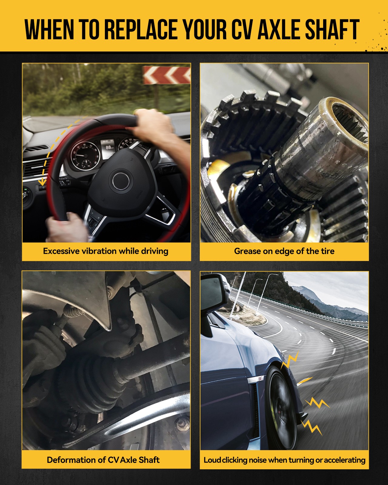 Set of 2 Front CV Axle Shaft Assembly For 2002-2009 Chevy Trailblazer GMC Envoy