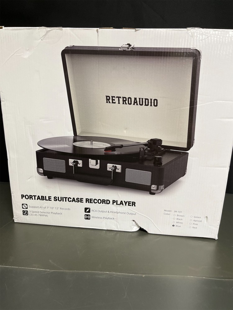 Retro audio portable record player