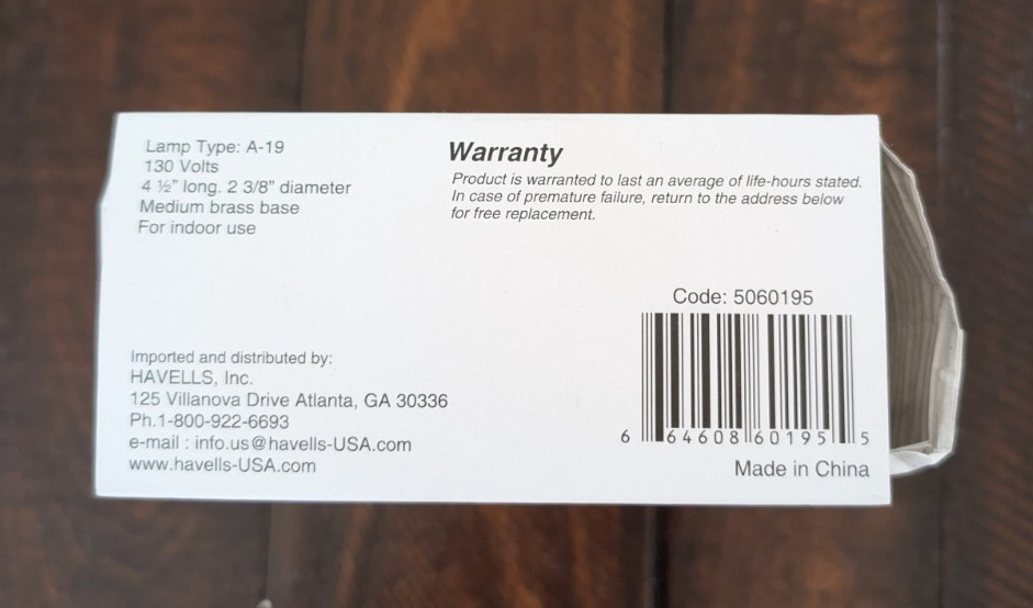 60 Watt Clear Rough Service A19 Bulbs 4 Pack Shatter Resistant