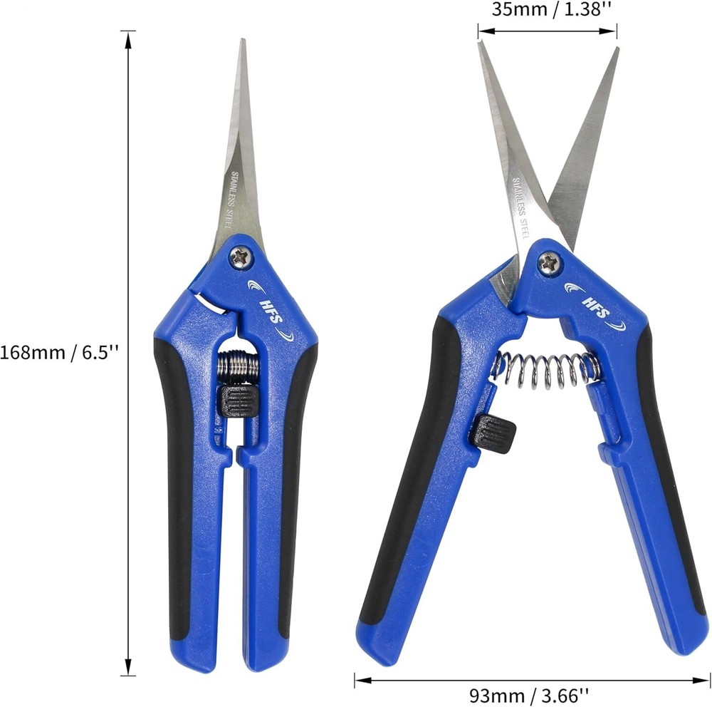 HFS 5PC Softouch Micro-Tip Pruning Snip, Leaf Trimmer, ScissorQuick Pruning Snip