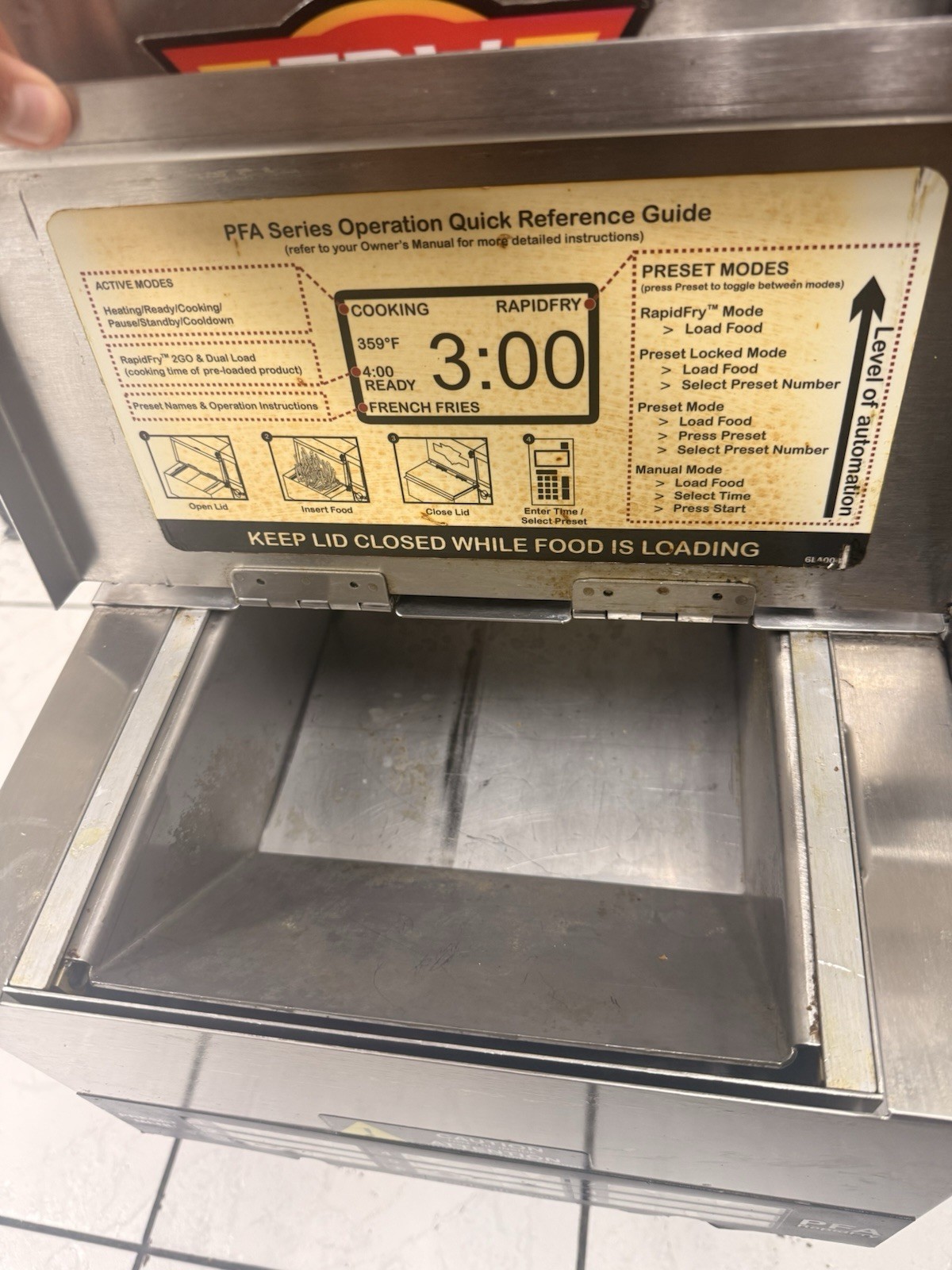 Perfect Fry Company PFA570 Automated Ventless Deep Fryer - Tested And Working!