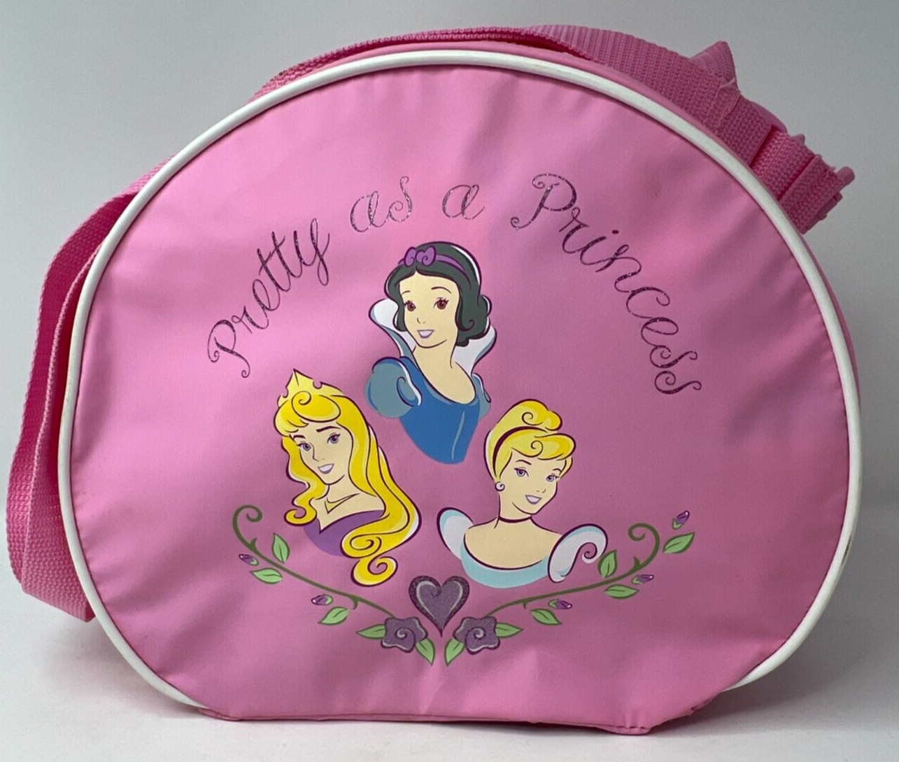 Disney Princess Girls Pink Tote Purse Carry On Adjustable Strap
