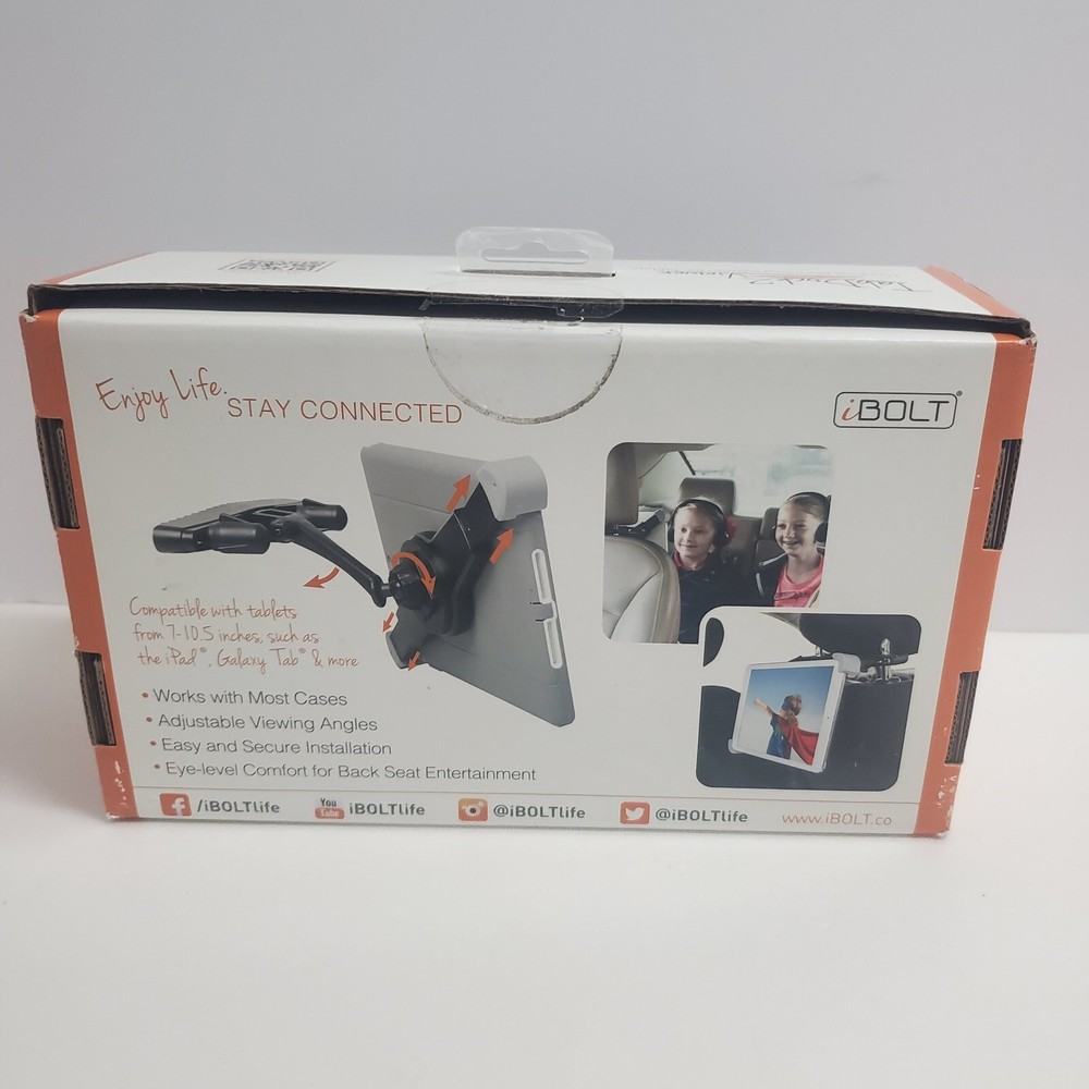 iBolt TabDock 2 Viewer Tablets Head Rest Mount Black