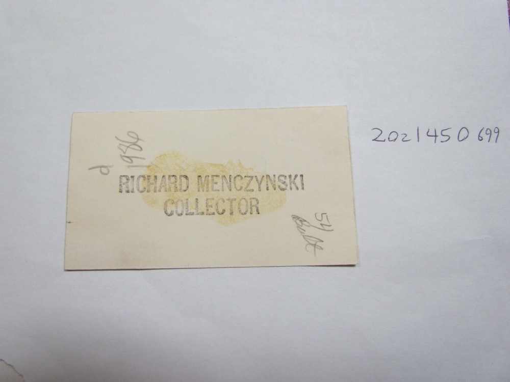 Dick Kokas Signed Autographed Cut JSA Auction Certified