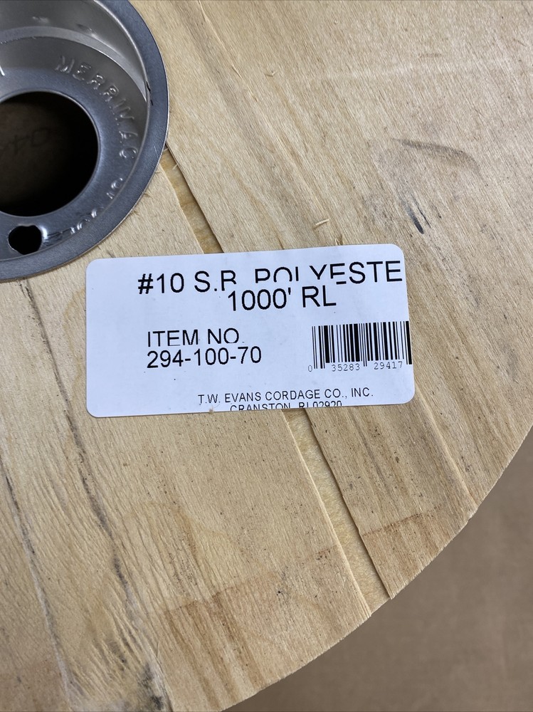 T.W. Evans Cordage 294-100-70 Solid Braid Polyester Rope 1000 Ft