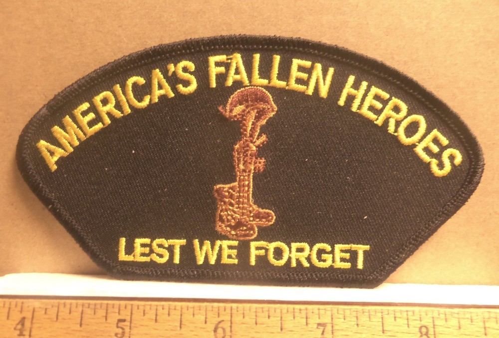 America's Fallen Heroes - Lest We Forget Embroidered Patch