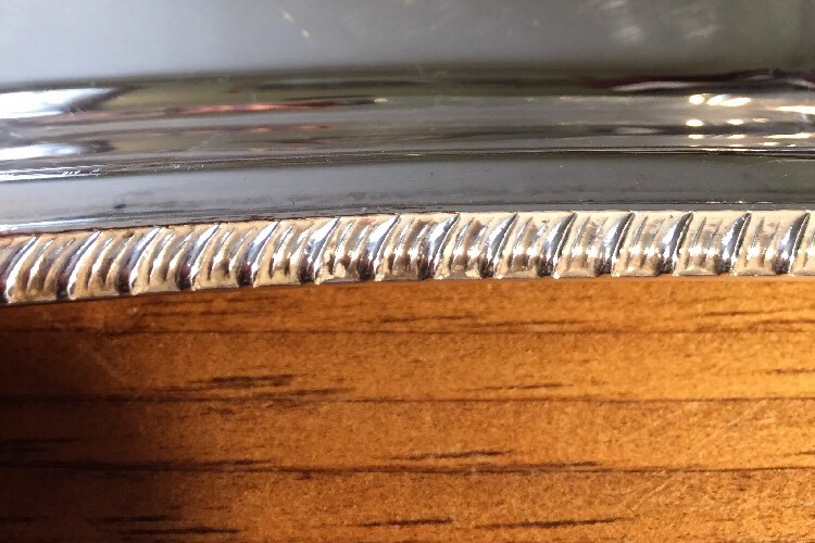 Small, Heavy, well-made, rectangular silverplated serving dish made in England