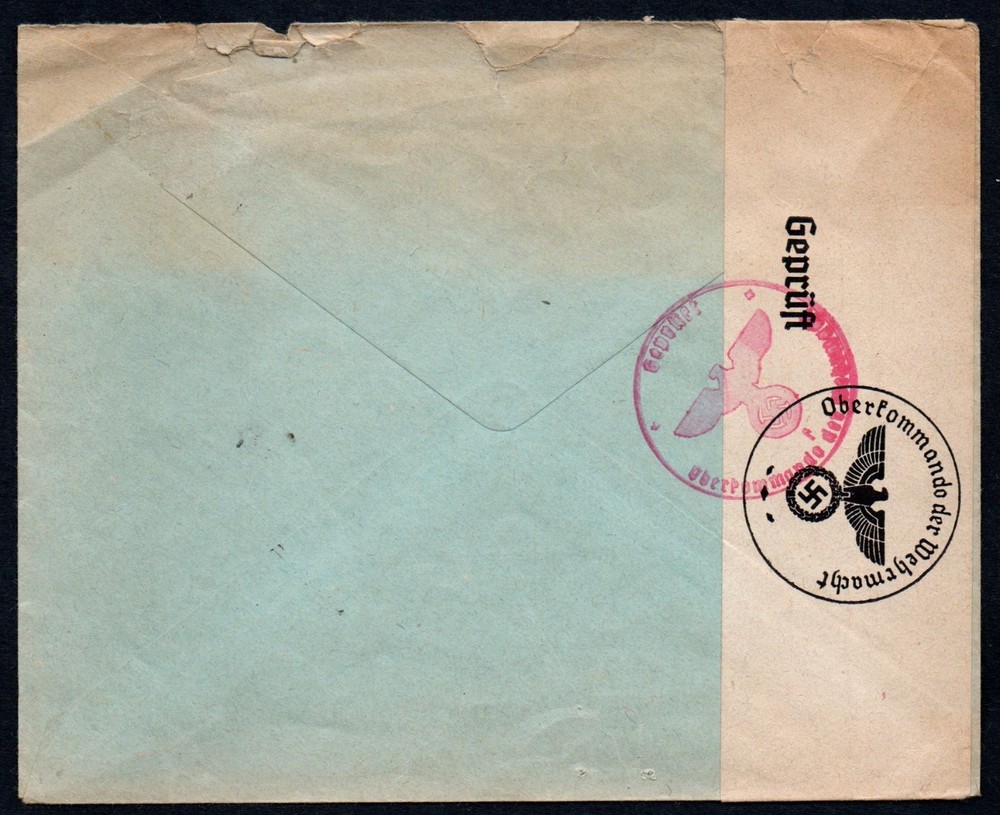 Denmark World War II Cover with German Censor