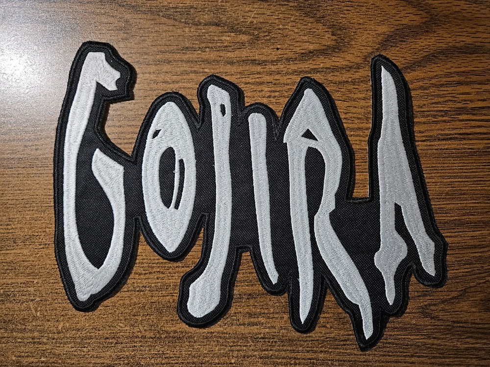 GOJIRA, WHITE EMBROIDERED LARGE BACK PATCH