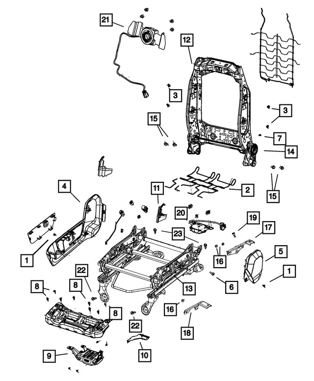 Genuine Mopar Connector Bracket Front 68050606AA