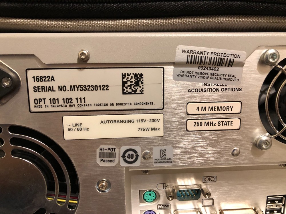 Agilent 16822A 68 Channel Logic Analyzer 48 Channel Pattern Generator
