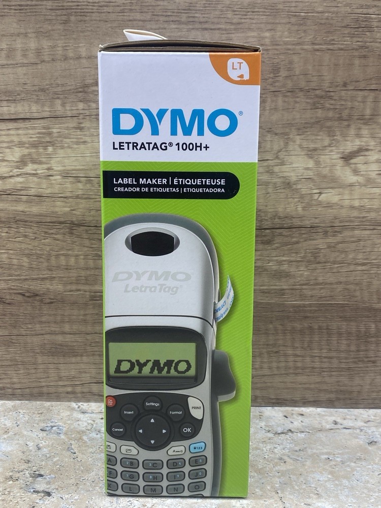 Silver Dymo Letratag 100H Versatile Handheld Label Maker Easy-To-Use Interface