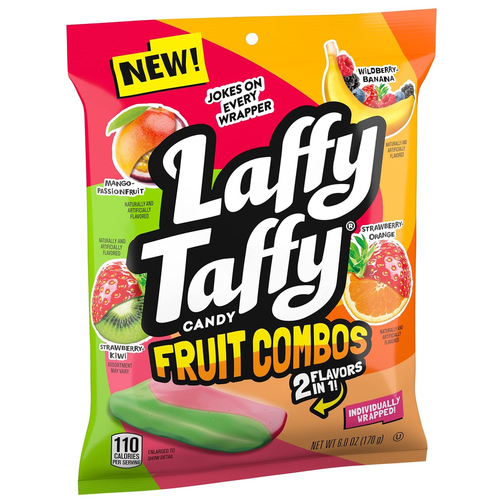 Candy, Fruit Combos, Individually Wrapped Mini Bars, 6 Ounce