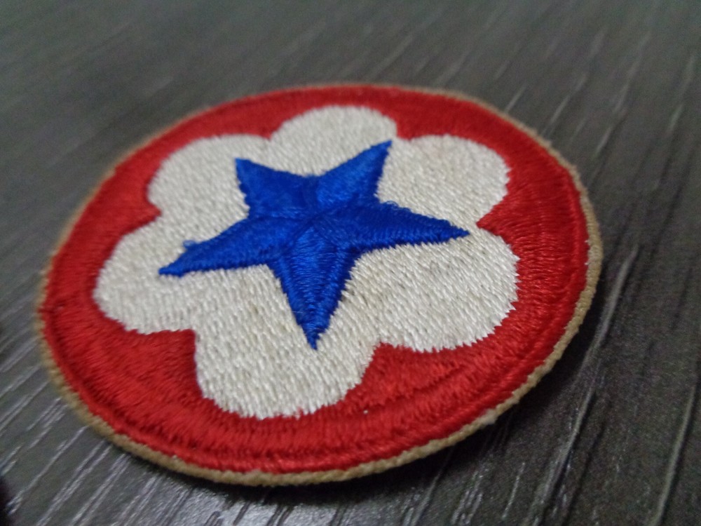 Original WW2 Service Forces Patch WWll US Army Cut Edge SNOW BACK