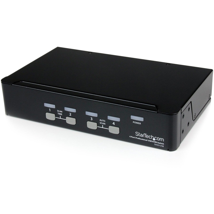 StarTech 4 Port Professional VGA USB KVM Switch with Hub