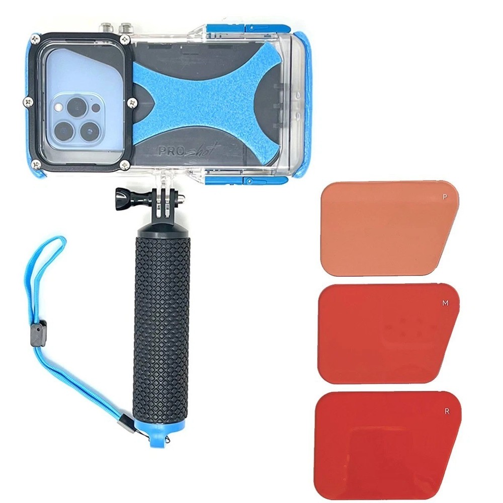 ProShot Dive 2.0 Universal Waterproof iPhone Case with 3-Pack Red Filter