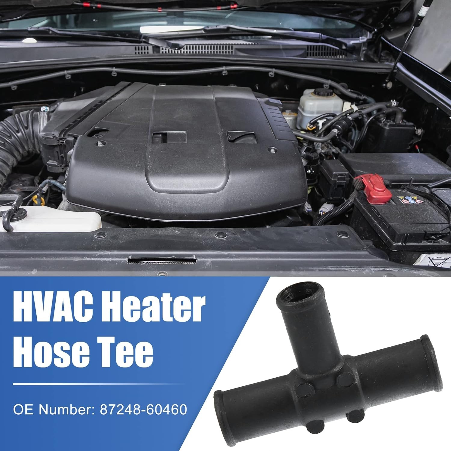 2 Pcs Heater Hose Tee Connector for Land Cruiser 1992-2007 for Sequoia 2001-2007