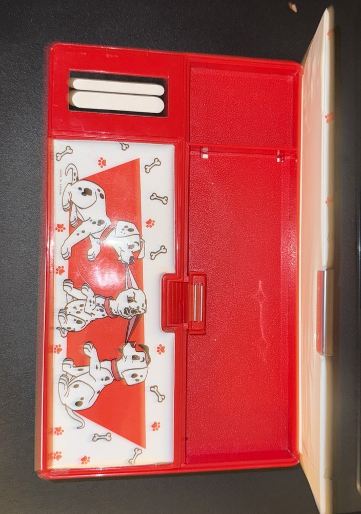 VTG 101 DALMATIONS MULTI-FUNCTION PENCIL CASE RARE 90’s STATIONARY BOX