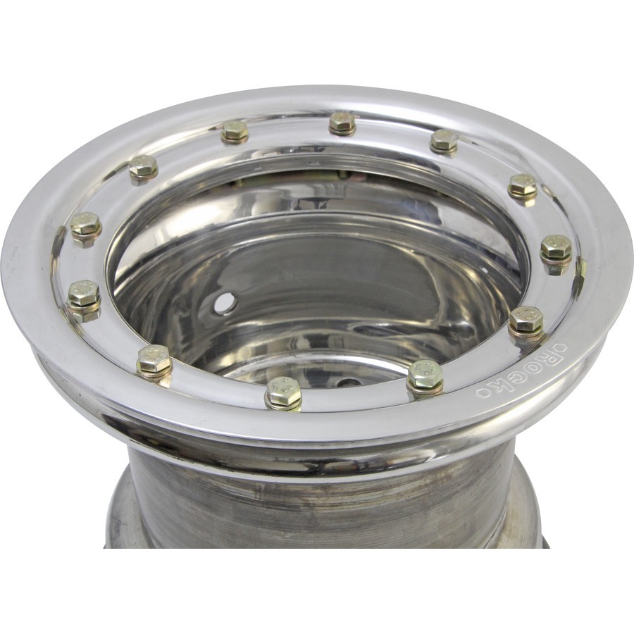 MotoSport Rock Standard Beadlock Wheel - Polished, 10X5 / 3+2 / Front