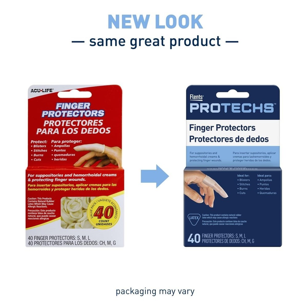 Protechs 40 Count Rubber Finger & Toe Cots – Easy Application & Protection